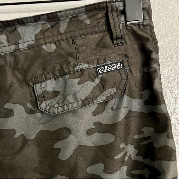 Burnside Board Shorts with Grey and Black Camo Print - Picture 7 of 11